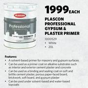 Plascon Professional Gypsum & Plaster Primer 1000529-20Ltr