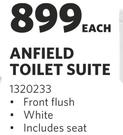 Anfield Toilet Suite-Each