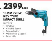 Makita 13mm 720W Key Type Impact Drill HP2050-Each