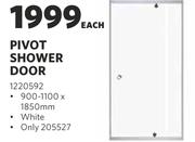 Pivot Shower Door-900-1100 x 1850mm