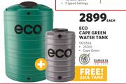Eco 2500L Cape Green Water Tank + Free 260L Tank-Each