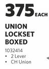Union Lockset Boxed 2 Lever-Each