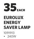Eurolux Energy Saver Lamp-Each
