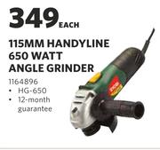 Ryobi 115MM Handyline 650 Watt Angle Grinder HG-650-Each