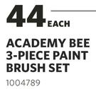 Academy Bee 3 Piece Paint Brush Set-Each