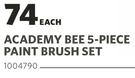 Academy Bee 5 Piece Paint Brush Set-Each