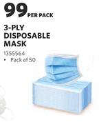3 Ply Disposable Mask-Per Pack