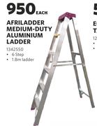Afri Ladder Medium Duty Aluminium Ladder-Each