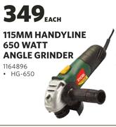 Ryobi 115mm Handyline 650 Watt Angle Grinder HG-650-Each