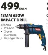 Ryobi 13MM 650W Impact Drill-Each
