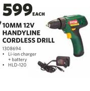 Ryobi 10mm 12V Handyline Cordless Drill-Each