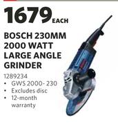 Bosch 230MM 2000 Watt Large Angle Grinder-Each