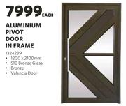 Aluminium Pivot Door In Frame-1200 x 2100mm