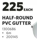 Half Round PVC Gutter 6m-Each