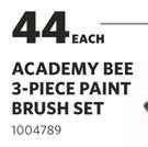 Academy Bee 3 Piece Paint Brush Set-Each