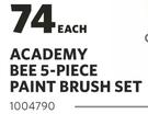 Academy Bee 5 Piece Paint Brush Set-Each