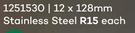 Steel Handle Bar 12 x 128mm 1251530-Each
