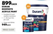 Duram Roofkote Acrylic Paint-20L Each