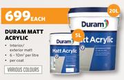 Duram Matt Acrylic-20L Each