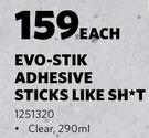 Evo Stik Adhesive Sticks Like SH*T Clear-290ml Each