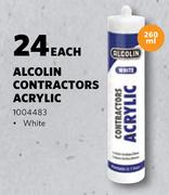 Alcolin Contractors Acrylic White-260ml Each