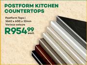 Postform Tops 3660 x 600 x 32mm-Each