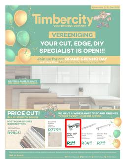 Timbercity : Your Cut, Edge, DIY Specialist Is Open | Valid In Vereeniging Only (02 December - 23 December 2022), page 1