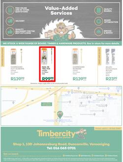 Timbercity : Your Cut, Edge, DIY Specialist Is Open | Valid In Vereeniging Only (02 December - 23 December 2022), page 2