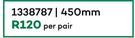 Soft Close Drawer Runner 450mm Ball Bearing 1338787-Per Pair