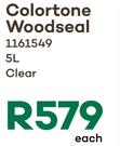 Colortone Woodseal Clear 1161549-5L Each