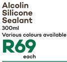 Alcolin Silicone Sealant-300ml Each