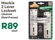 Mackie 2 Lever Lockset Steel Pressed 1346446-Each