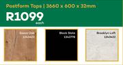 Postform Tops-3660 x 600 x 32mm Each