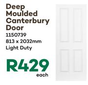 Deep Moulded Canterbury Door Light Duty 1150739-813 x 2032mm Each