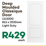 Deep Moulded Classique Door Light Duty 1113300-813 x 2032mm Each