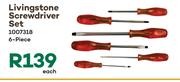 Livingstone Screwdriver Set 6 Piece 1007318-Each