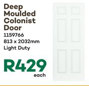 Deep Moulded Colonist Door Light Duty 1159766-813 x 2032mm Each
