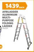 Afri Ladder Aluminium Multi Purpose Folding Ladder 1342559-Each