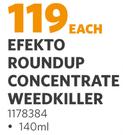 Efekto Roundup Concentrate Weed Killer (1178384)-140ml Each