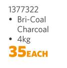 Bri Coal Charcoal Briquettes (1377322)-4Kg Each