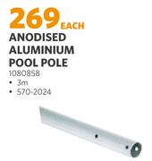 Anodised Aluminium Pool Pole (1080858)-3m Each