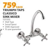 Triumph Taps Classico Sink Mixer 1251350-Each