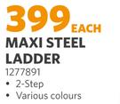 Maxi Steel Ladder 2 Step 1277891-Each