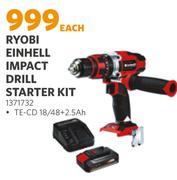 Ryobi Einhell Impact Drill Starter Kit 1371732-Each