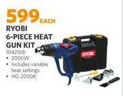 Ryobi 6 Piece Heat Gun Kit 1042168-Each