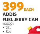 Addis Fuel Jerry Can Red 1100221-25L Each