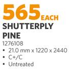 Shutterply Pine 1276108-Each
