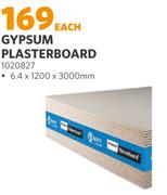Gypsum Plaster Board 1020827-6.4 x 1200 x 3000mm Each
