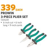 Prowin 3-Piece Plier Set 1334241-Each