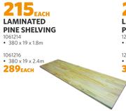 Laminated Pine Shelving 380 x 19 x 2.4m 1061216
